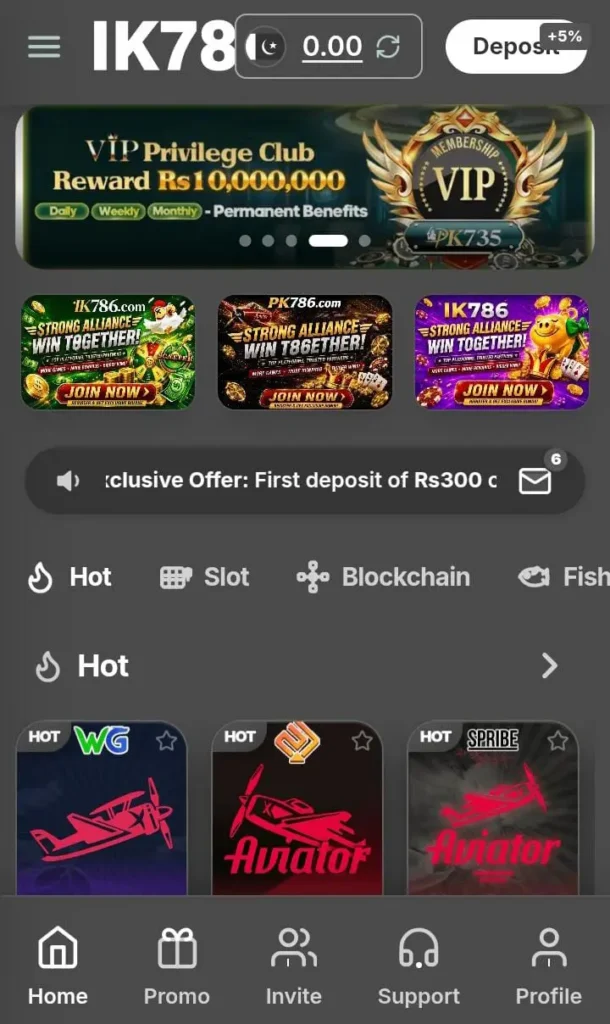 IK 786 Game Interface